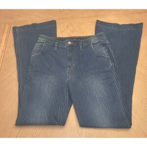Perfect MISS ME HIGH-RISE FLARE Shadow Stripe Retro 70s Jeans-31